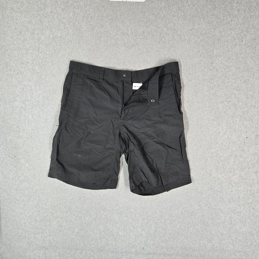 The North Face Men Shorts 34 Gray Cargo Pockets Nylon Ripstop 9" Inseam READ